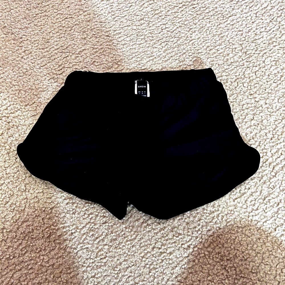 black shorts